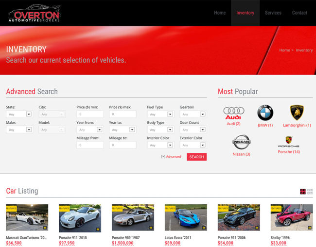 Overton Automotive - A Dapper Racoon Creative Website